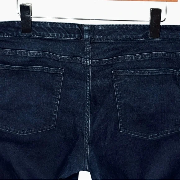 Banana Republic Straight Leg Jeans Women’s 14P Petite Dark Wash Stretch Denim - Picture 9 of 13